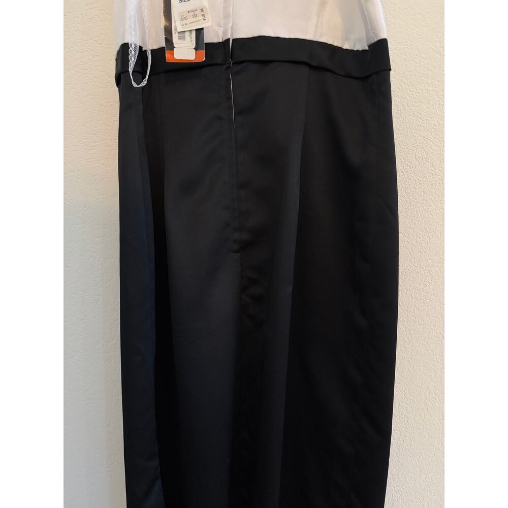 NWT JR Nites by Caliendo Midi Dress Womens Sz 14 White Black Formal Event Gala - Picture 11 of 13